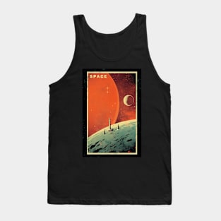 Space Adventure Vintage Travel Poster Tank Top